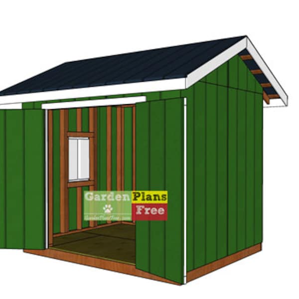 8x10 Gable Shed Plans - Easy Garden Storage Shed Plans