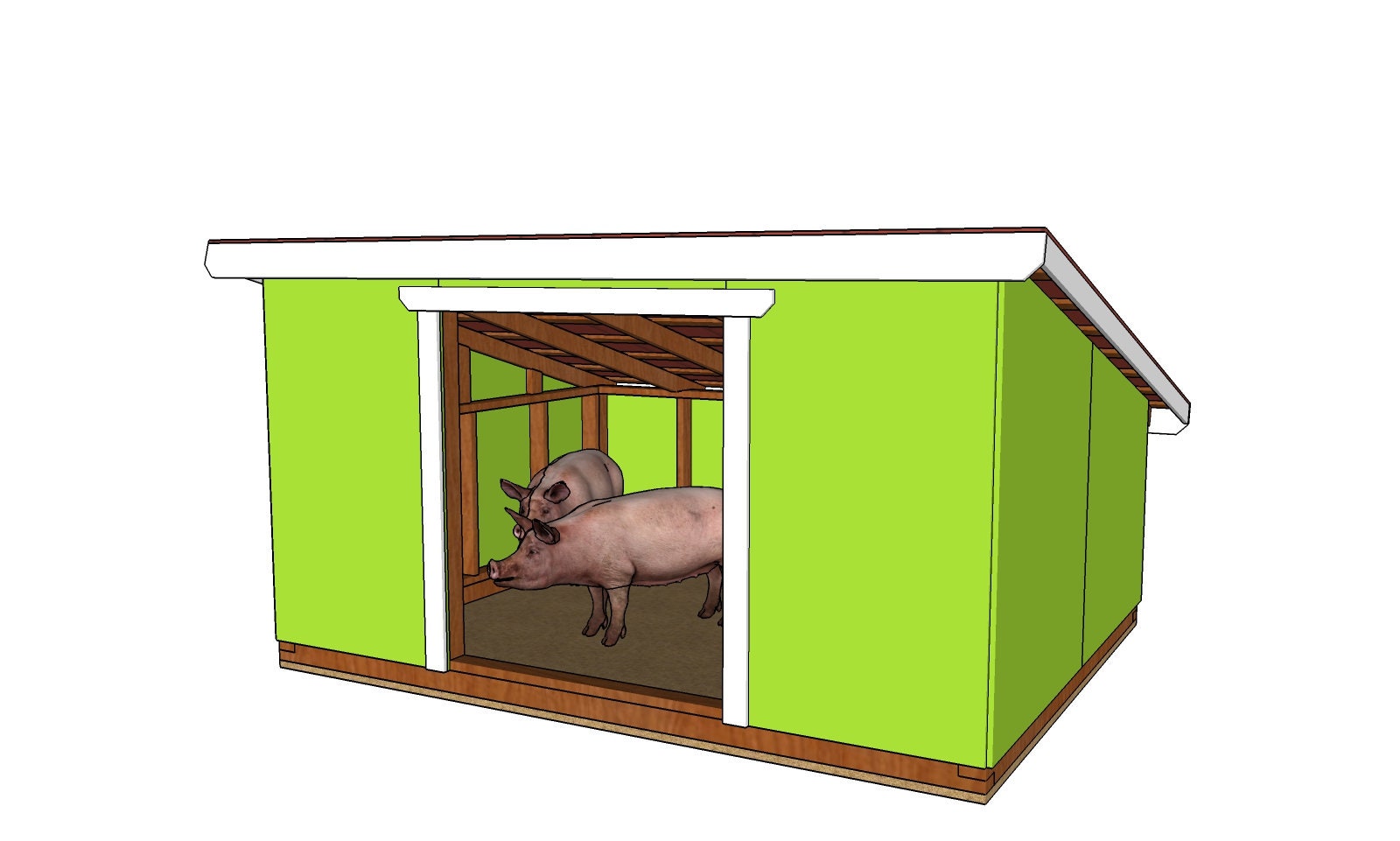 Pig Shelter Plans Etsy