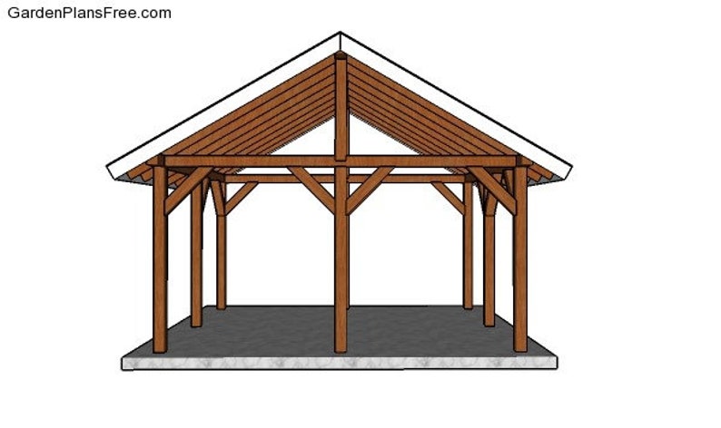 14x16 Pavilion Plans image 1.