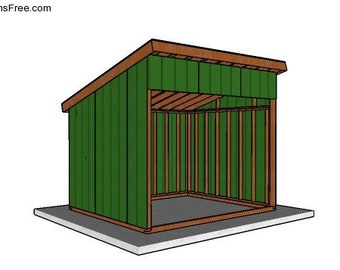 10x12 Run In Shed Plans