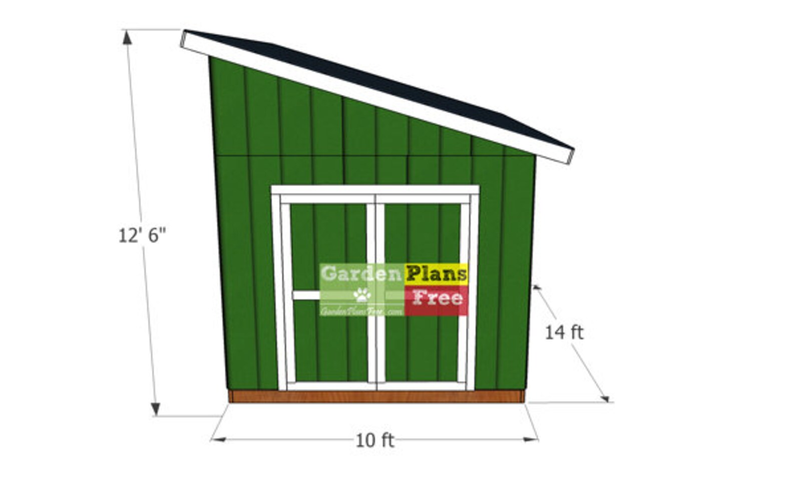 10x14 Lean to Shed Plans Small Garden Shed Plans PDF Etsy
