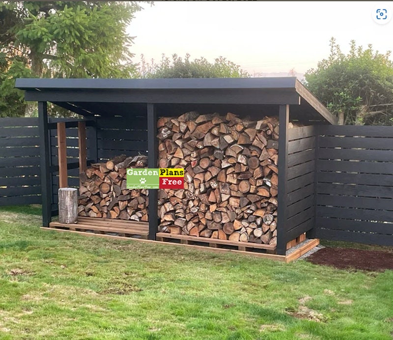 4x12 2 Cord Wood Shed Plans Digital PDF Plans Etsy