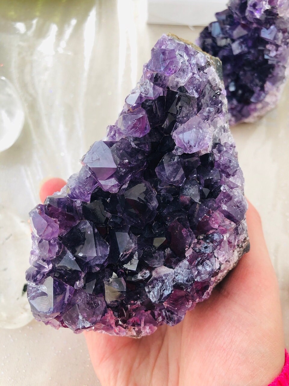 Géodes et Galet Améthyste Quartz Labradorite