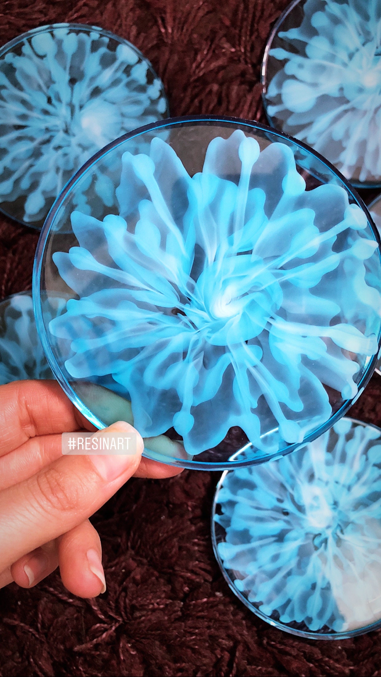 Lot Sous-Verres Hortensias