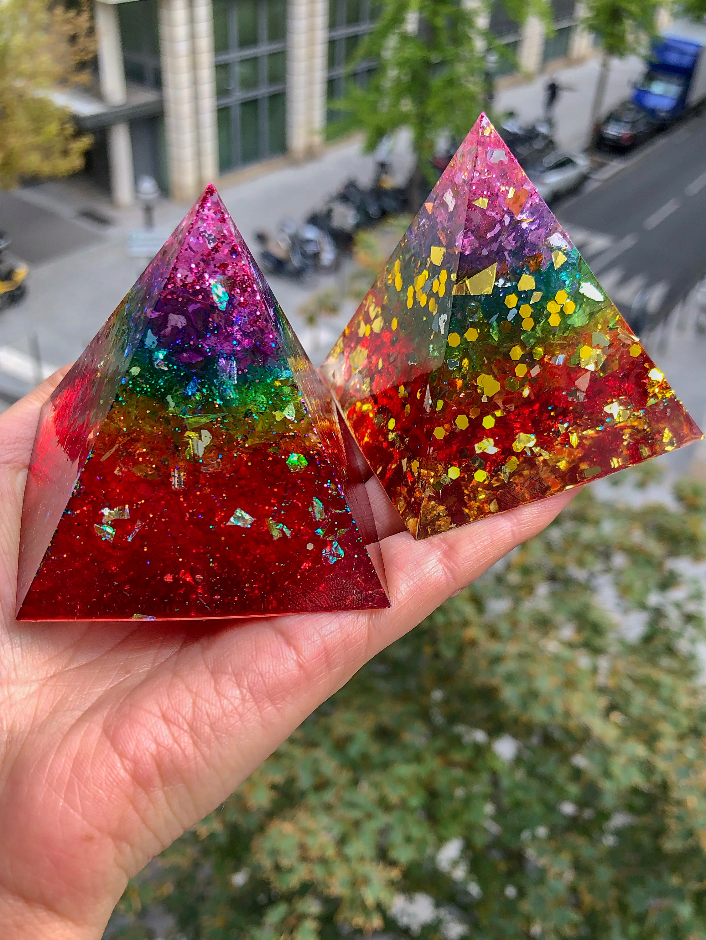 Pyramide 7 Chakras Fait Main