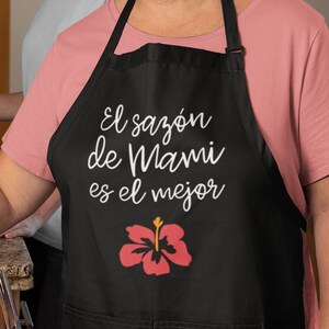 Puerto Rico Apron: Sazón De Mami Custom Kitchen Apron for Boricua Mom