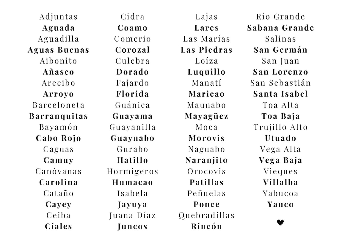 CUSTOM Puerto Rico Wall Art Choose Your Pueblo Personalized Etsy