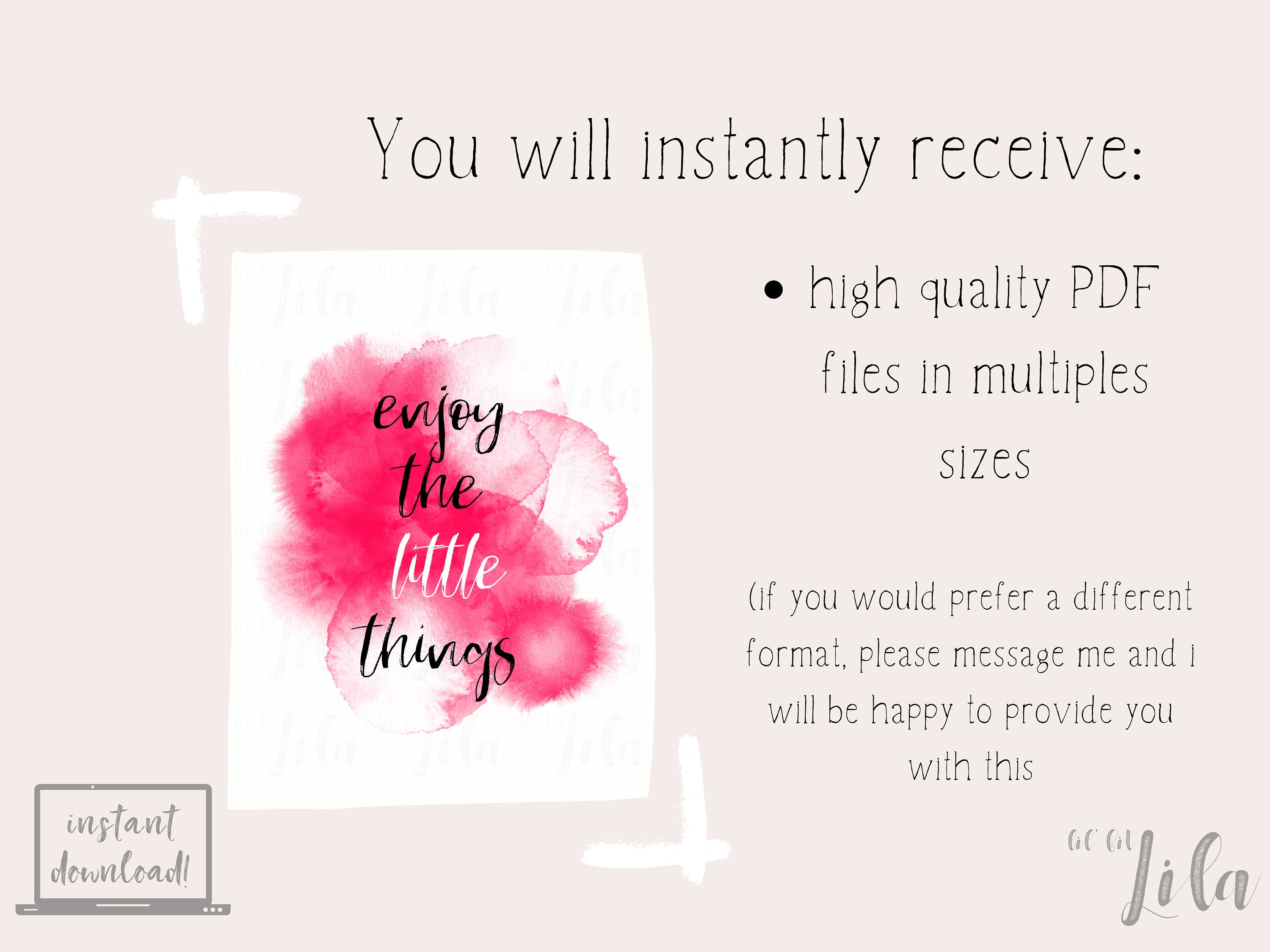 Pink Printable Wall Art Piece Instant Download Home Decor | Etsy