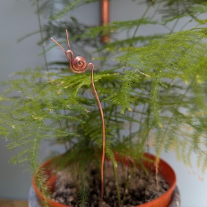 Handmade Copper Wire Snail Plant Pot Decoration