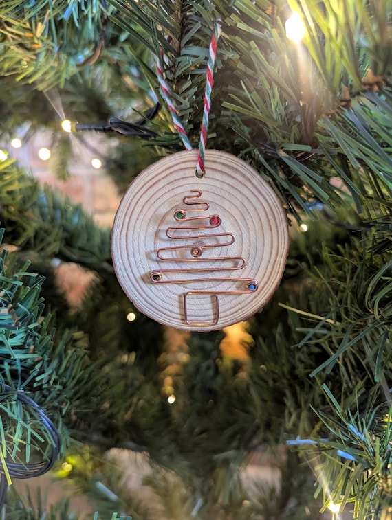 Recycled electrical cable Christmas tree decoration.