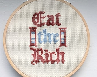 Eet het rijke kruissteekpatroon