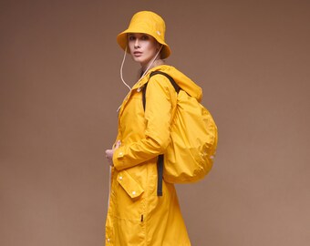 yellow rain slicker
