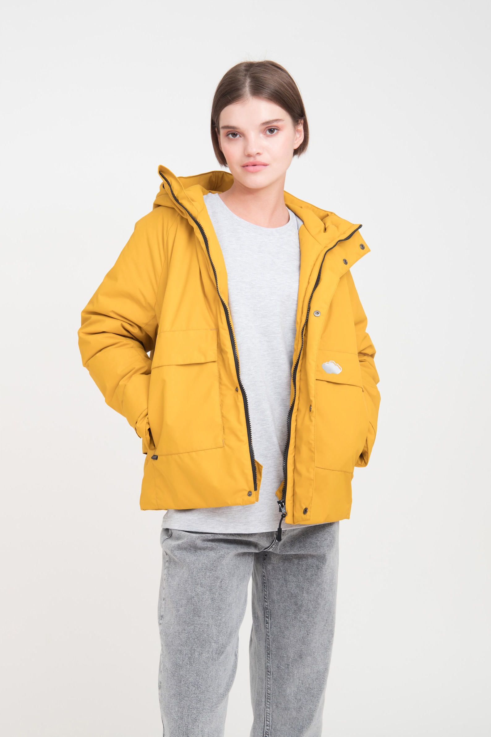 yellow parka jacket womens