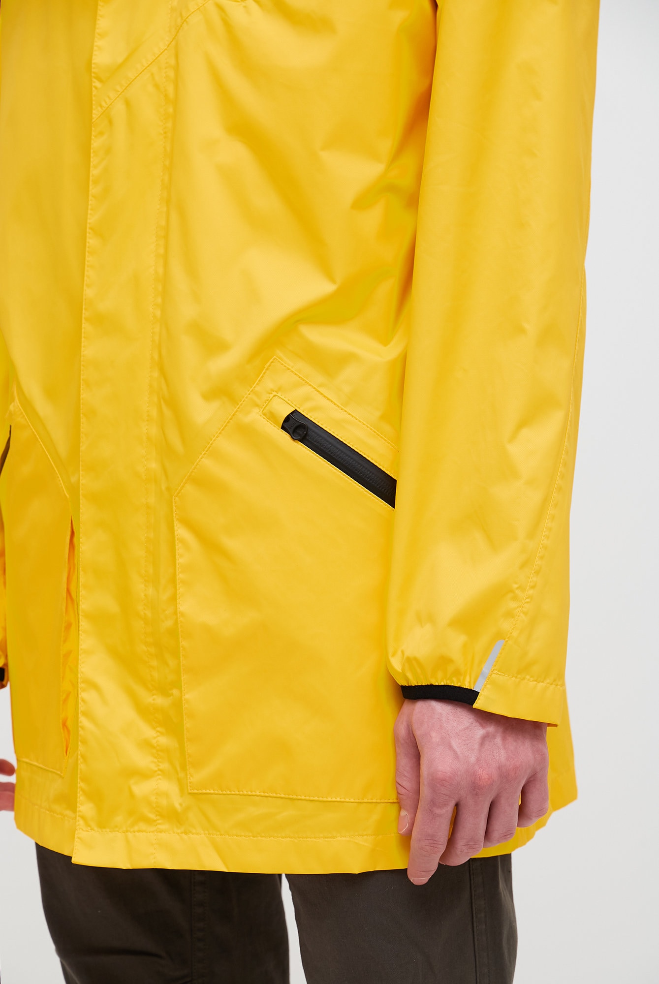 Chubasquero amarillo para viajar, impermeable para hombre con capucha,  cortavientos, ligero -  México