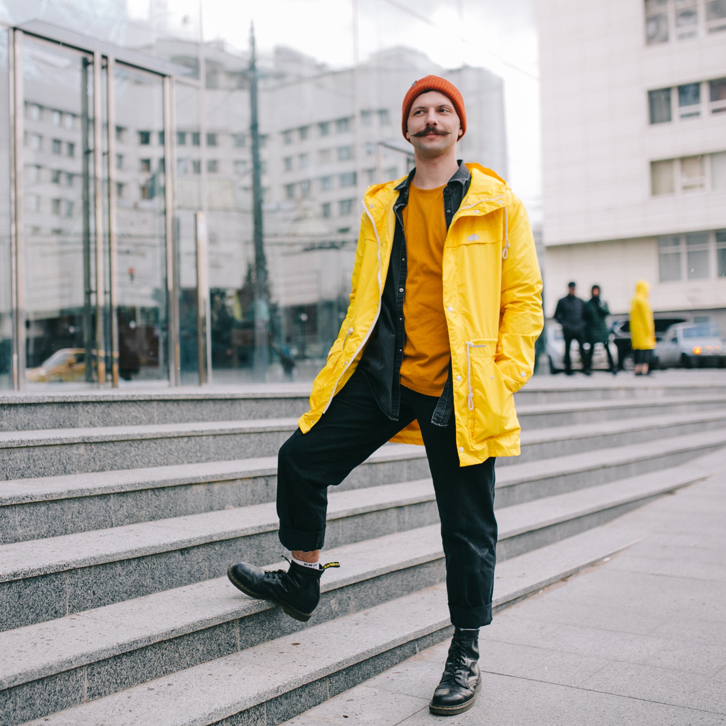 Yellow Men's Raincoat S XL Sizes Large Raincoat for - Etsy Israel