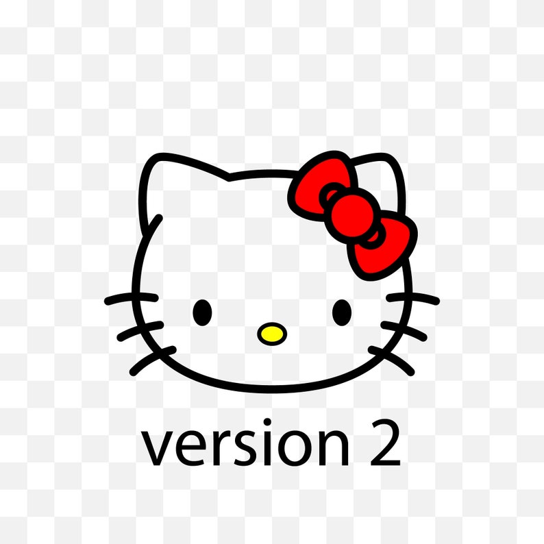 hello kitty svg vector file laser file cnc file