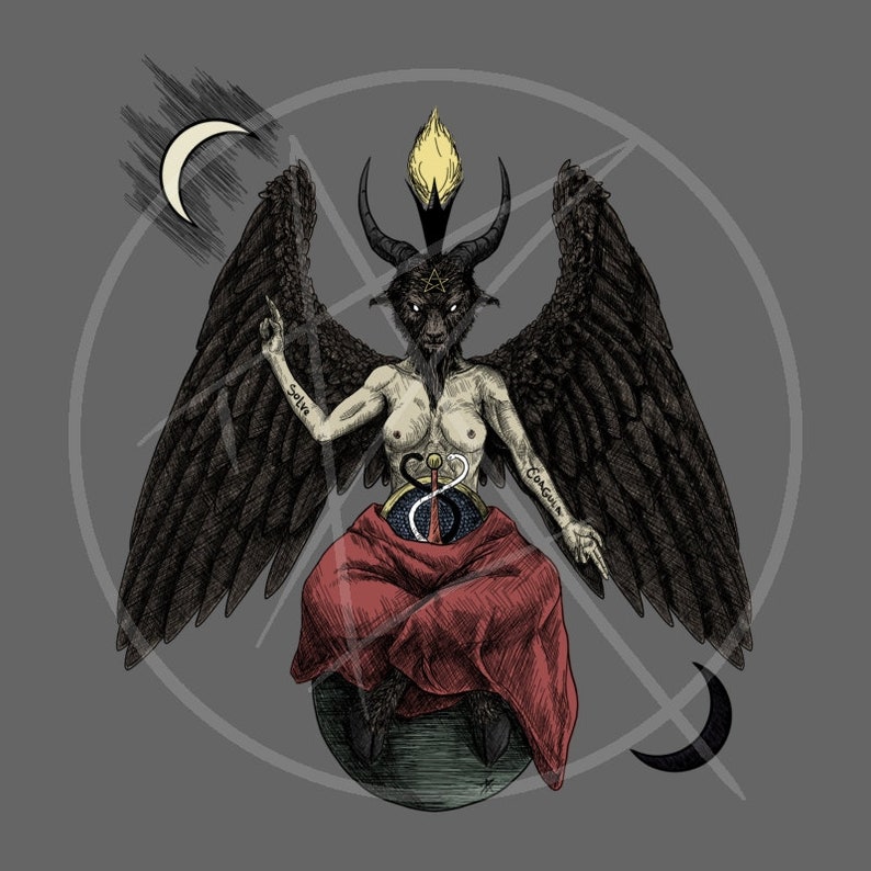 Baphomet Print Instant Download Occultism art Digital | Etsy