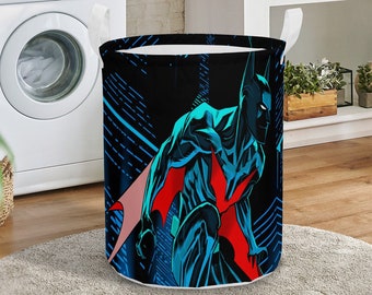 Comics 90s Bat Super Hero Dark Knight Round Laundry Basket Obrazy