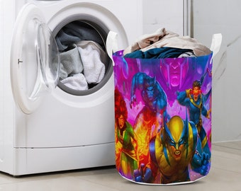 The Incredible Super Heroes X Mutants Comics Cartoon Round Laundry Basket Obrazy