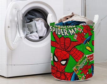 Web Slinging Spider Comic Book Round Laundry Basket Obrazy