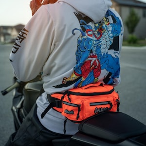 Motorcycle Fanny Pack – Convertible Chest and Waist Bag Waterproof Rider Belt Bag | Urban Streetwear Biker Apparel