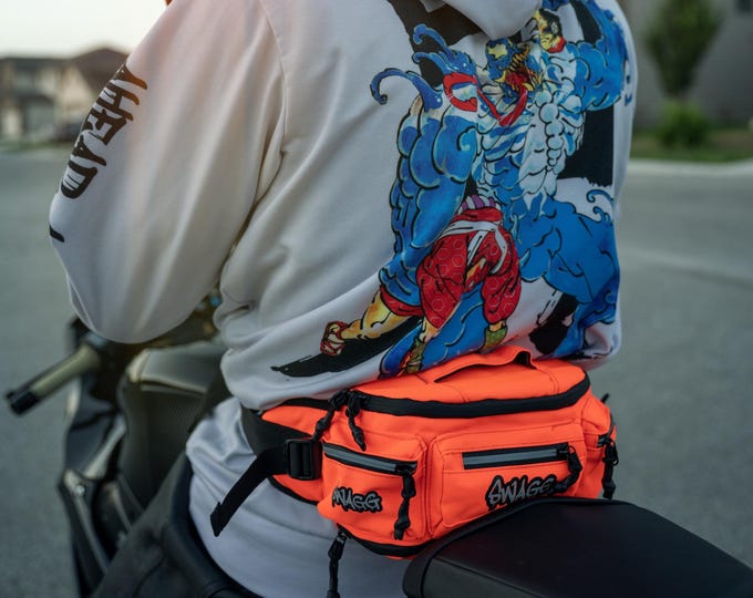 Featured listing image: Waterproof Motorcycle Fanny Pack: 2-in-1 Chest Waist Bag, 600D Nylon