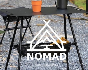 Foldable Lightweight Aluminum Camping Table: Portable Tactical Outdoor Furniture