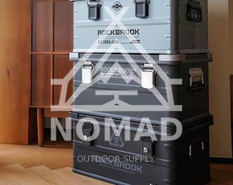 Aluminum Folding Storage Box: 50L Industrial Camping Gear Organizer