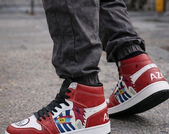 Japan Custom Akaza – OG Anime Demon Cosplay Slayer Streetwear Fashion Unisex Leather Sneakers Urban | Urban Streetwear Biker Apparel