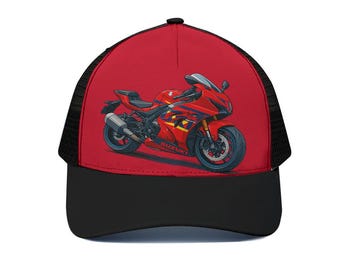 GSXR 1000 Inspired – Trucker Hat With Black Half-mesh snapback | Urban Streetwear Biker Apparel