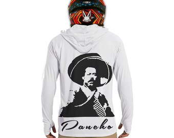 Streetwear Pancho White Men's & Women's Sunscreen  Sports Hoodie With Thumb Holesmotorcycle