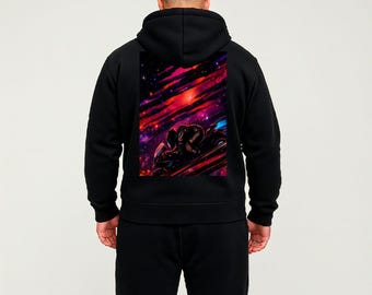 Street Motorcycle Zip Hoodie: Urban Graffiti Biker Apparel