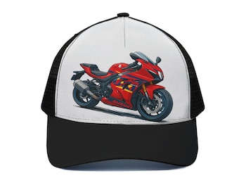 GSXR 1000 Inspired – Trucker Hat With Black Half-mesh snapback | Urban Streetwear Biker Apparel