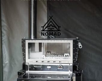 Stainless Steel Tent Stove: Portable Camping Heater & Oven, 3-Sided Glass