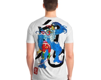 Oni Demon Samurai Premium Fit T-shirtUrban