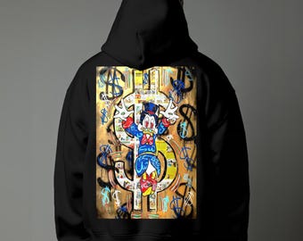 Money Money Money Pullover Hoodie with Micro-Fleece Lining Unisex