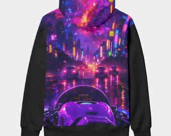 Nite Life Surfing Motorcycle Hoodie: Laugh Now Print, Urban Biker Streetwear