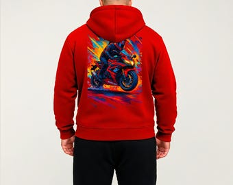 Motorcycle gsxr 1000 – Zip Hoodie Streetwear Urban Graffiti Hoodie – Bold Streetwear Statement | Urban Streetwear Biker Apparel
