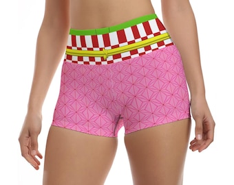 Nezuko Slayer Of – Demons Women's Ultra-Short Yoga Shorts gym | Urban Streetwear Biker Apparel