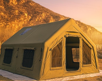 Luxury Inflatable Air Tent | 12ft x 16ft – 4-Season, Waterproof, Quick-Set | 17.28m with Full Accessories