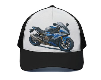 S1K-RR Inspired Trucker – Hat With Black Half-mesh snapback | Urban Streetwear Biker Apparel