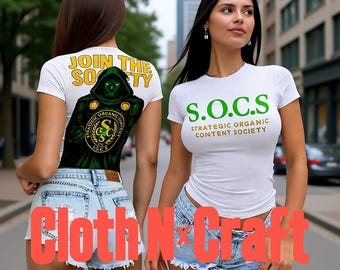 Streetwear Urban Women's Slim-Fit Society Content Creators T-shirt