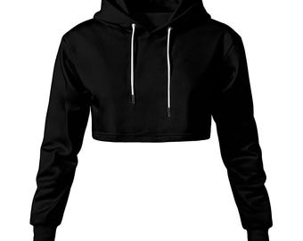 Minimal Streetwear Cropped Hoodie
