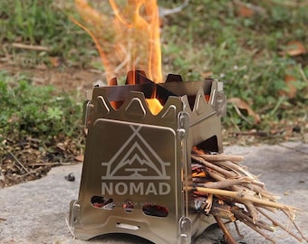 Stainless Steel Portable Camping Stove: Foldable Backpacking BBQ Gear