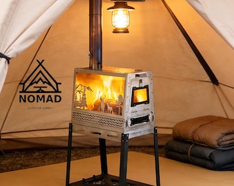 Nomad Stainless Steel Camping Stove: Portable Wood Burning Tent Heater