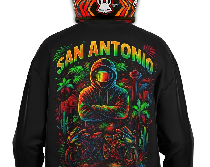 Featured listing image: Streetwear Lone Star Cities Drop Heavyweight Oversized Sweatshirt & Hoodiemotorcycle
