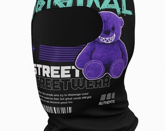 Streetwear Logo Balaclava: Black Ski Mask - Original Biker Apparel