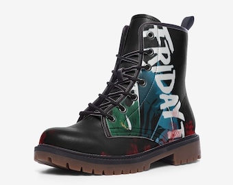 Jason Friday 13th Vorhees Crystal Lake Casual Leather Lightweight boots MT Obrazy