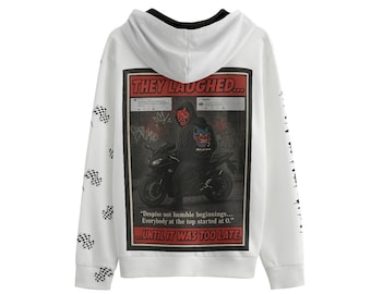 Streetwear Laugh Now All-Over Print Men's & Women's Pullover Hoodie | Interlockmotorcycle