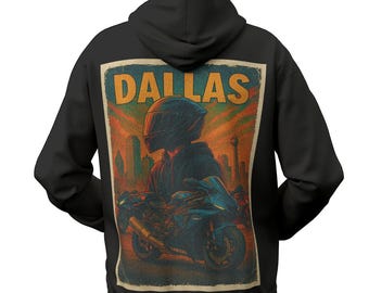 motorcycle shirt Streetwear – Lone Star Cities Drop Heavyweight Oversized Sweatshirt & Hoodie | Urban Streetwear Biker Apparel